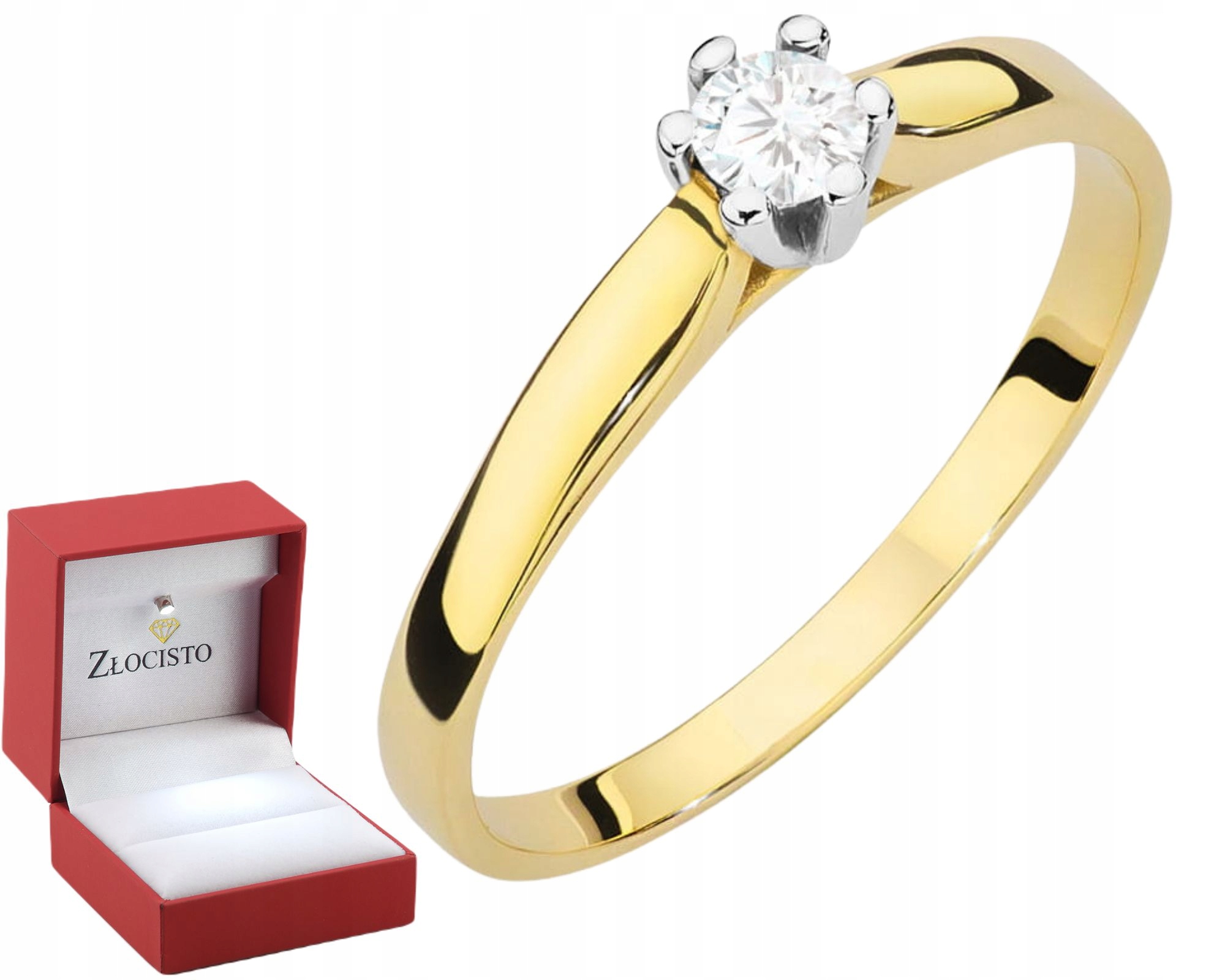 Zlatý Prstýnek Laboratorní Diamant Gravírování Bonus 585 Dárek