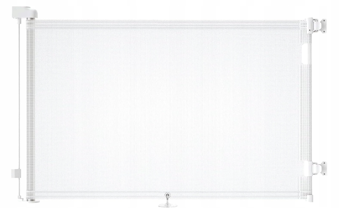 Bramka zabezpieczająca wysuwana 150x83 cm biała