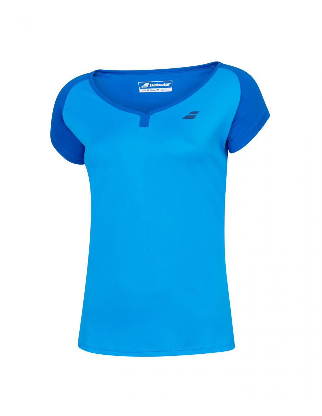 Koszulka Babolat Play Cap Sleeve Top Girl Blue Aster 152