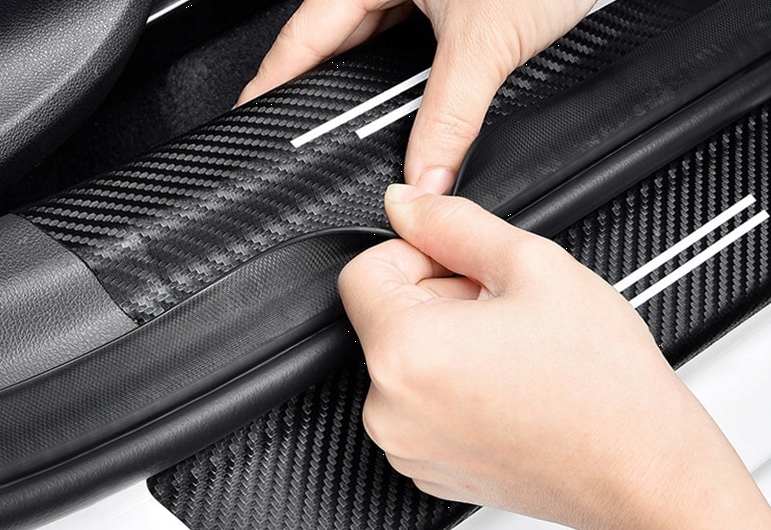 Honda CIVIC naklejki ochronne na progi 4 szt. Szerokość produktu 7 cm