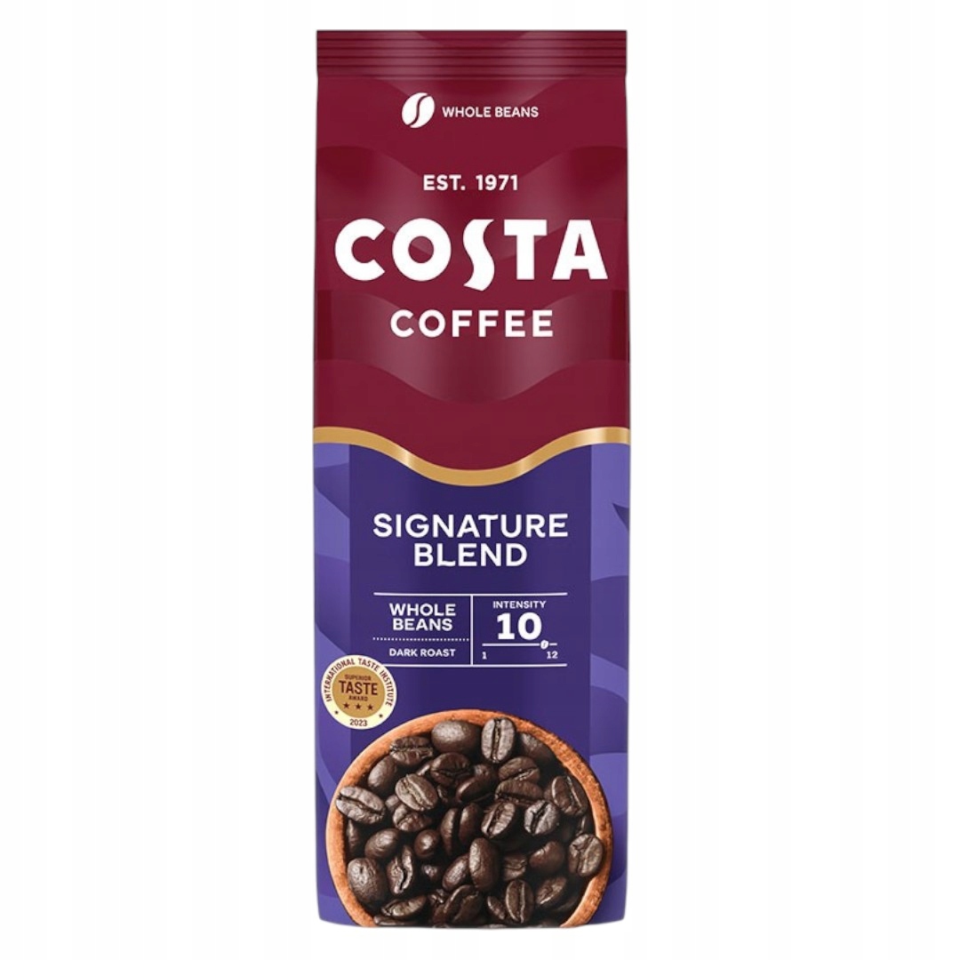 Levně Set 2 Kusů Káva Zrnková Costa Coffee Signature Blend Dark 1000 g