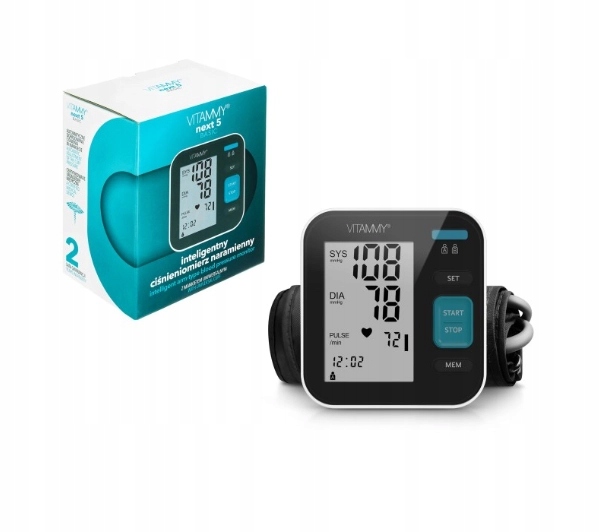 Ciśnieniomierz naramienny Vitammy Next 5 Basic Wykrywanie arytmii