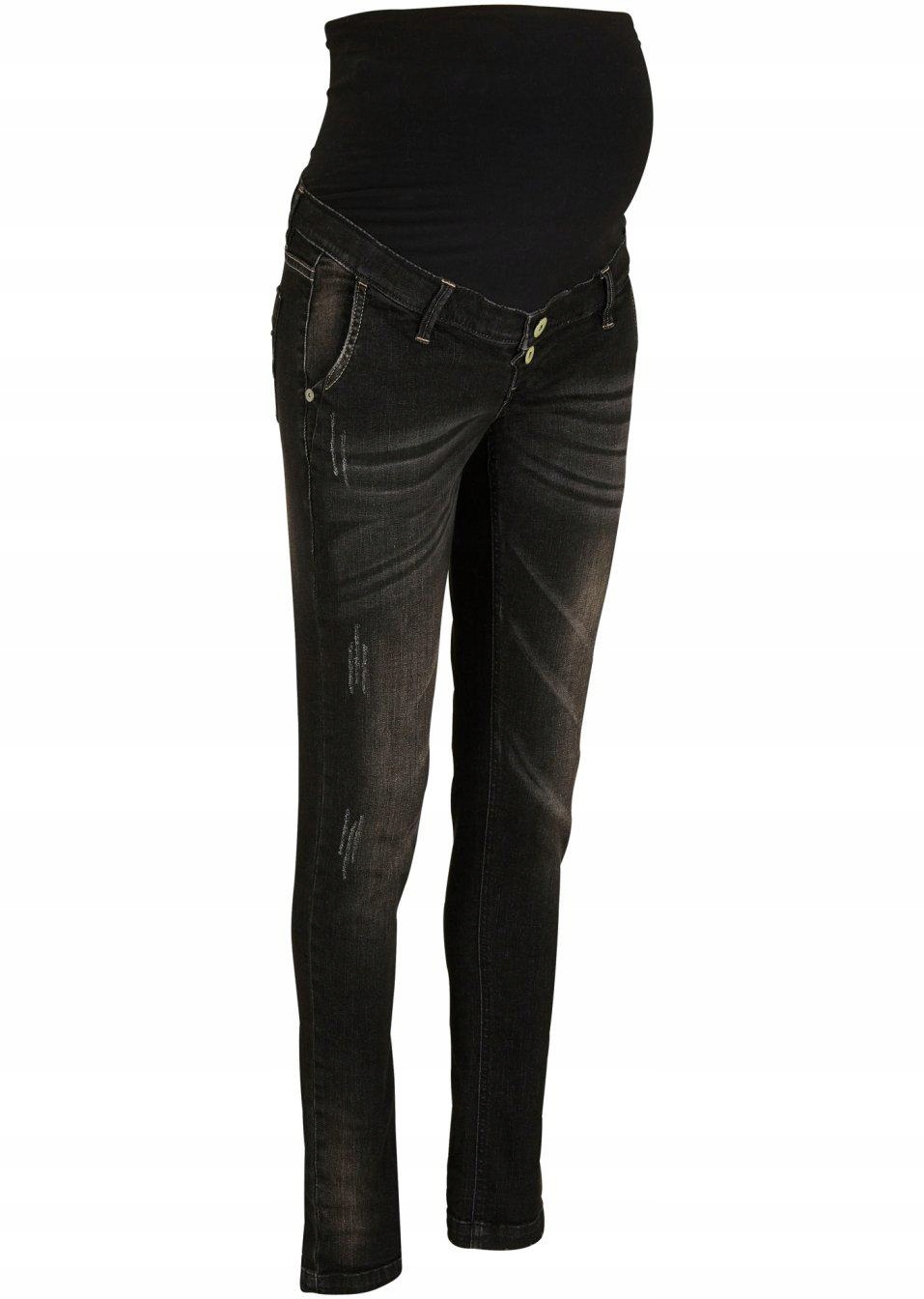 40 B.p.c _SM CZARNE JEANSY CIĄŻOWE