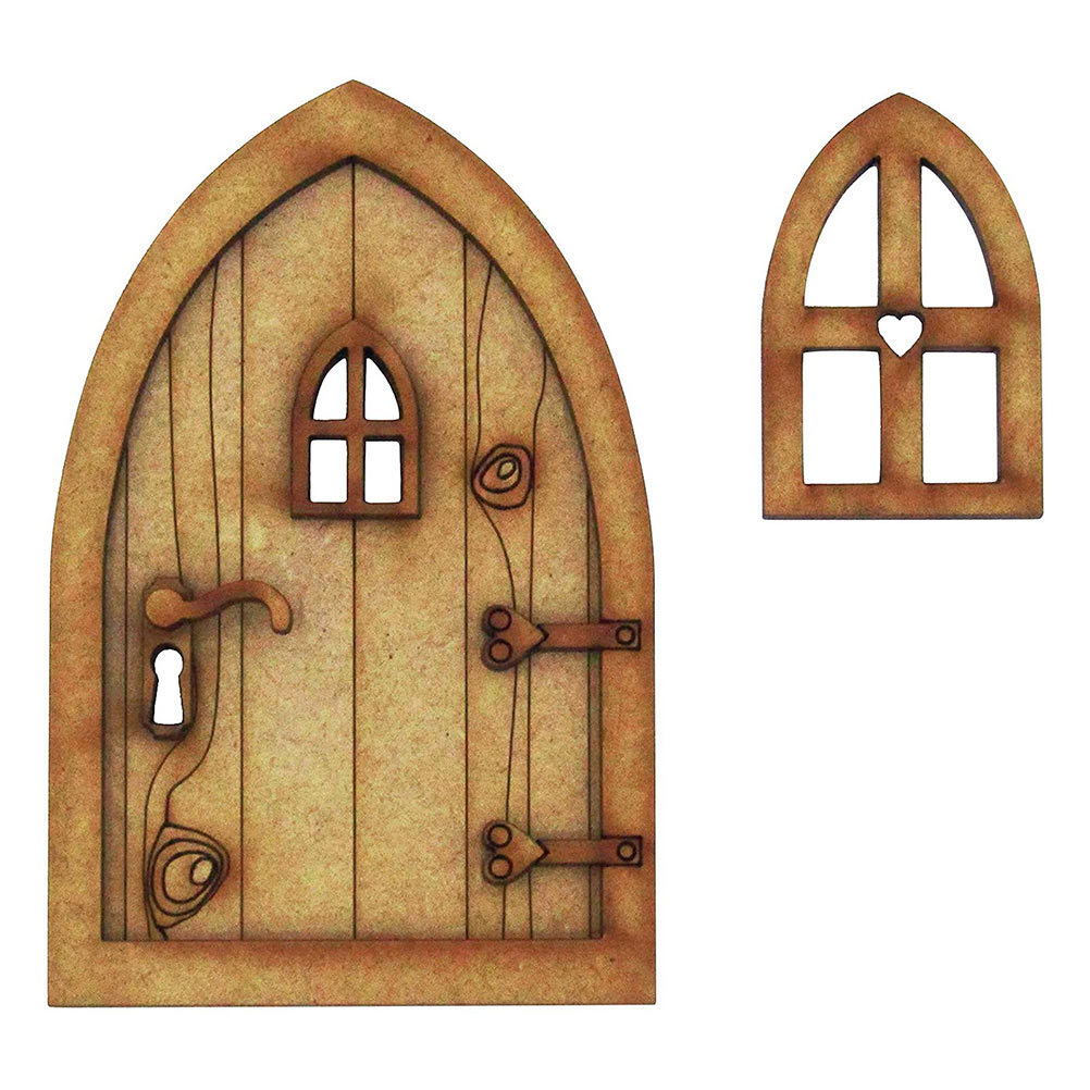 Szklany pojemnik do terraria z bajkowymi drzwiami 3D