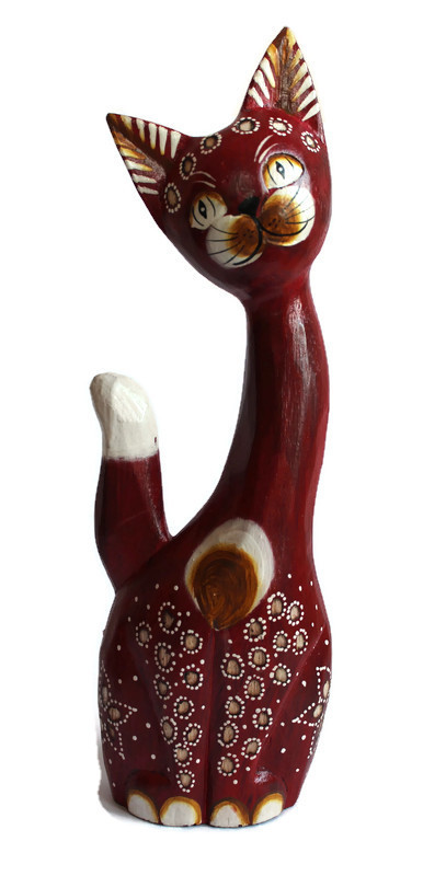 

Figurka Drewniana Kot ok.34,5cm czerwona 464
