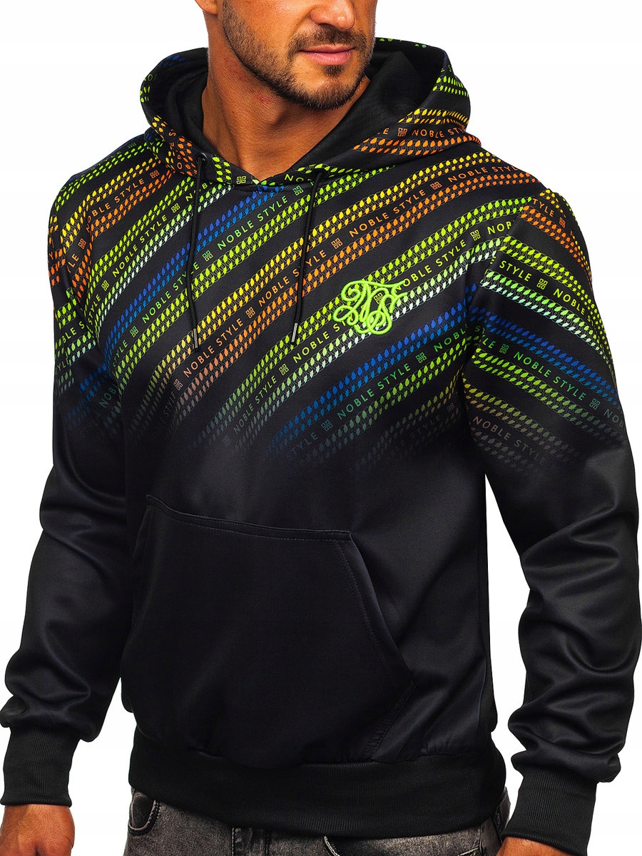 

Bluza Męska Z Kapturem Czarna HM258 Denley_l