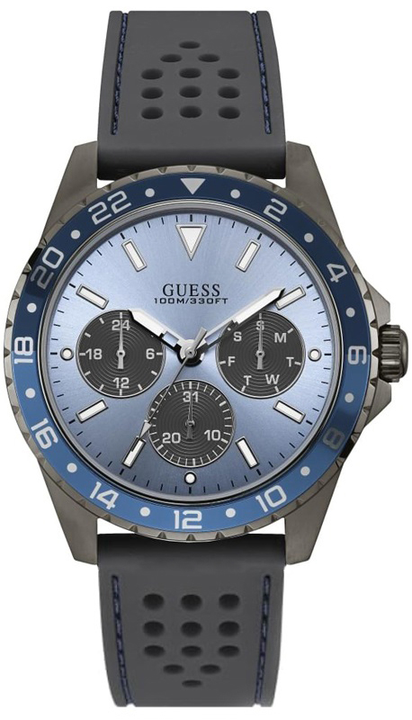 Pánské hodinky Guess W1108G6 s šedým řemínkem a datumovkou