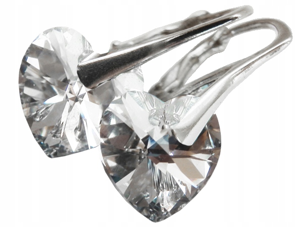 

Srebrne Kolczyki Swarovski Serce 10mm