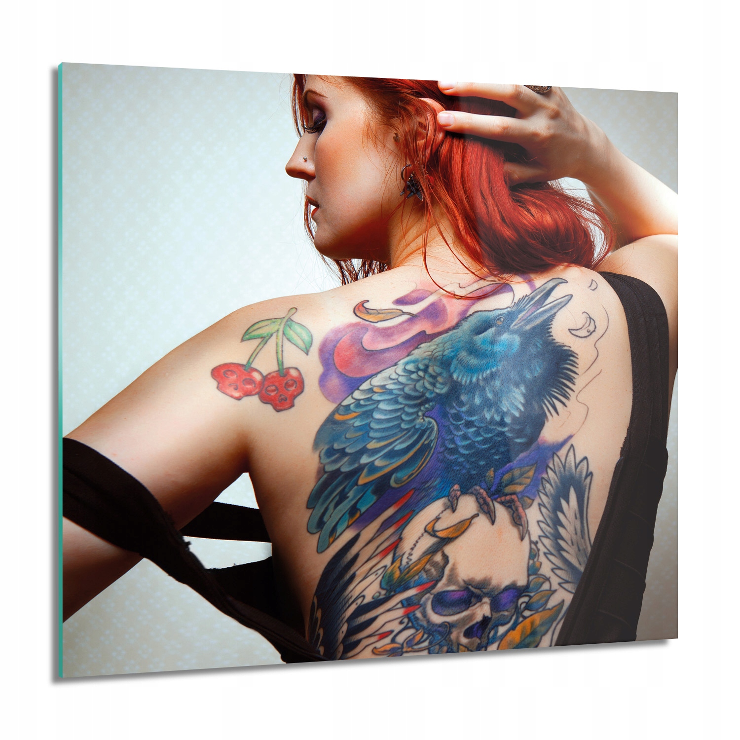 Tělo tetování glamour Skleněné foto na zeď 60x60