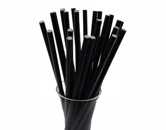 

Słomki Rurki papierowe Czarne eko eco 25 szt