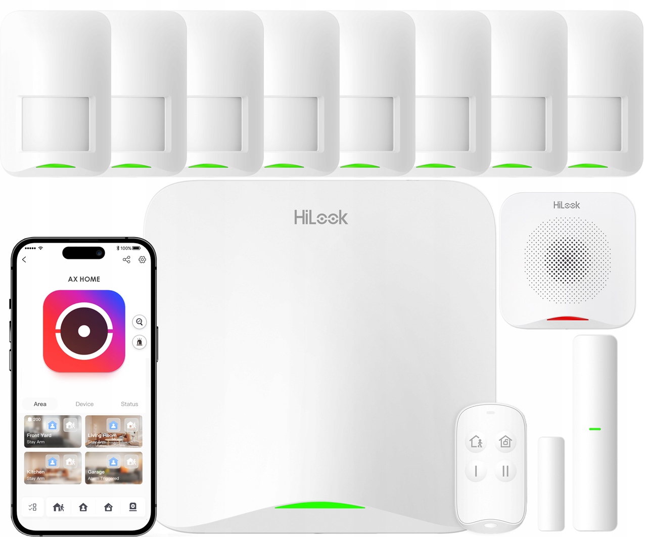 Alarmový set pre 8 detektorov Pir Syrena Ax Home HiLook Hikvision WiFi LTE/4G