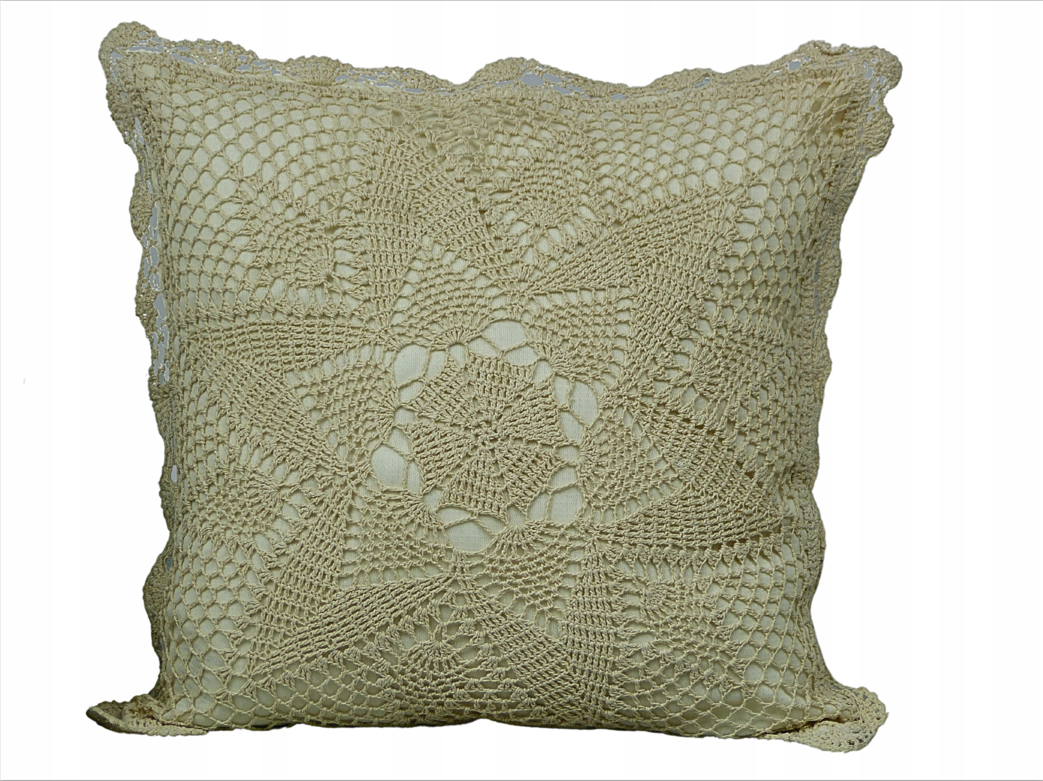 

Poszewka szydełkowa 40x40 beżowa 100% bawełna