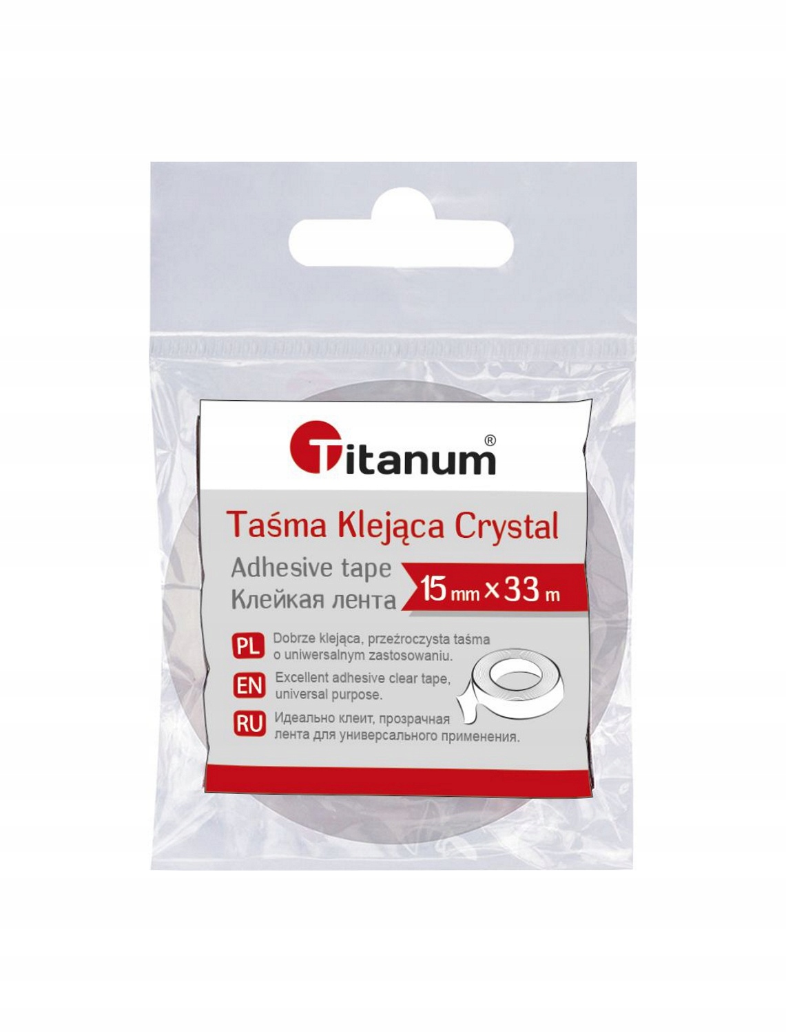 

Taśma biurowa Crystal 15mm 33m Titanum 445249