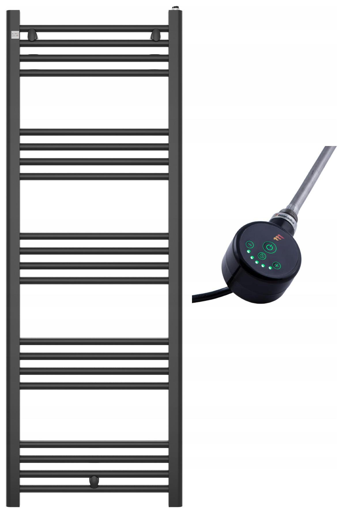 Kúpeľňový Ohrievač 140/50 cm Čierny Peutro Elektrická Ohrievačka Up&down