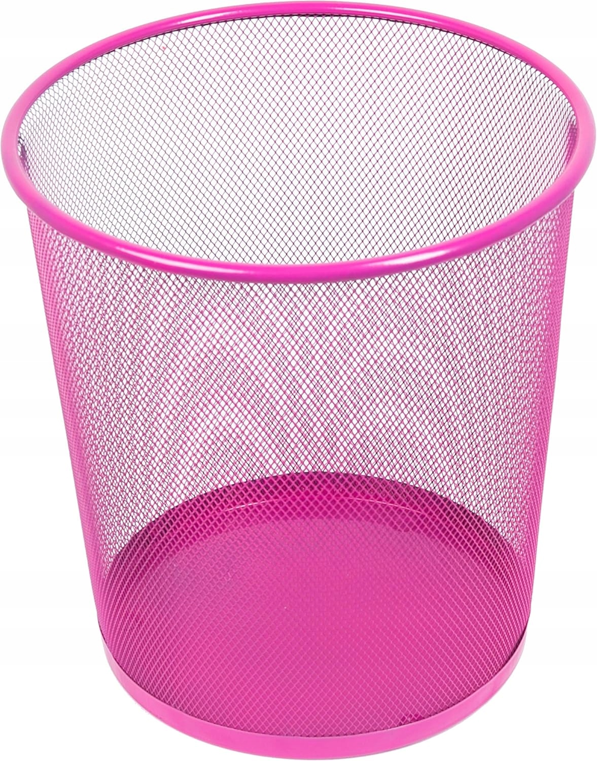 Levně Odpadkový Koš Kovový Síťovaný 12 L Do Kanceláře Domu I Pokoje Růžový