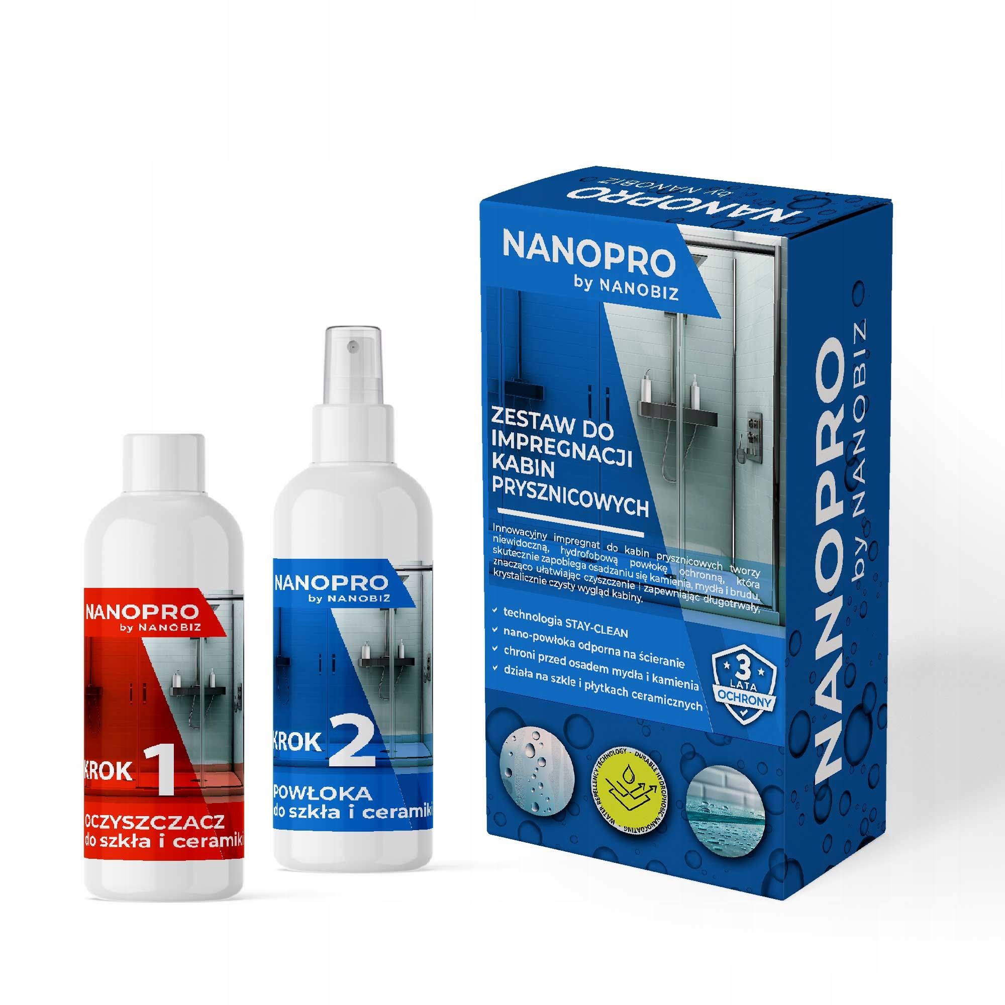 Levně Nanopro sada pro impregnaci sprchových koutů 100 ml/100 ml