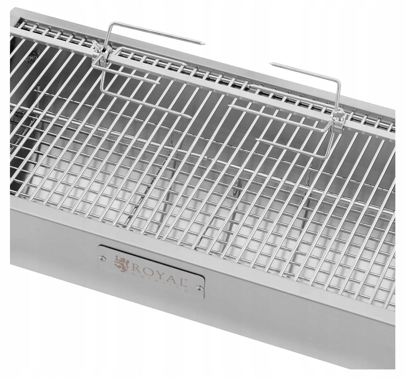 Grill węglowy z rożnem ruszt 61x32 cm Royal Catering RCSG-70PB 10012928