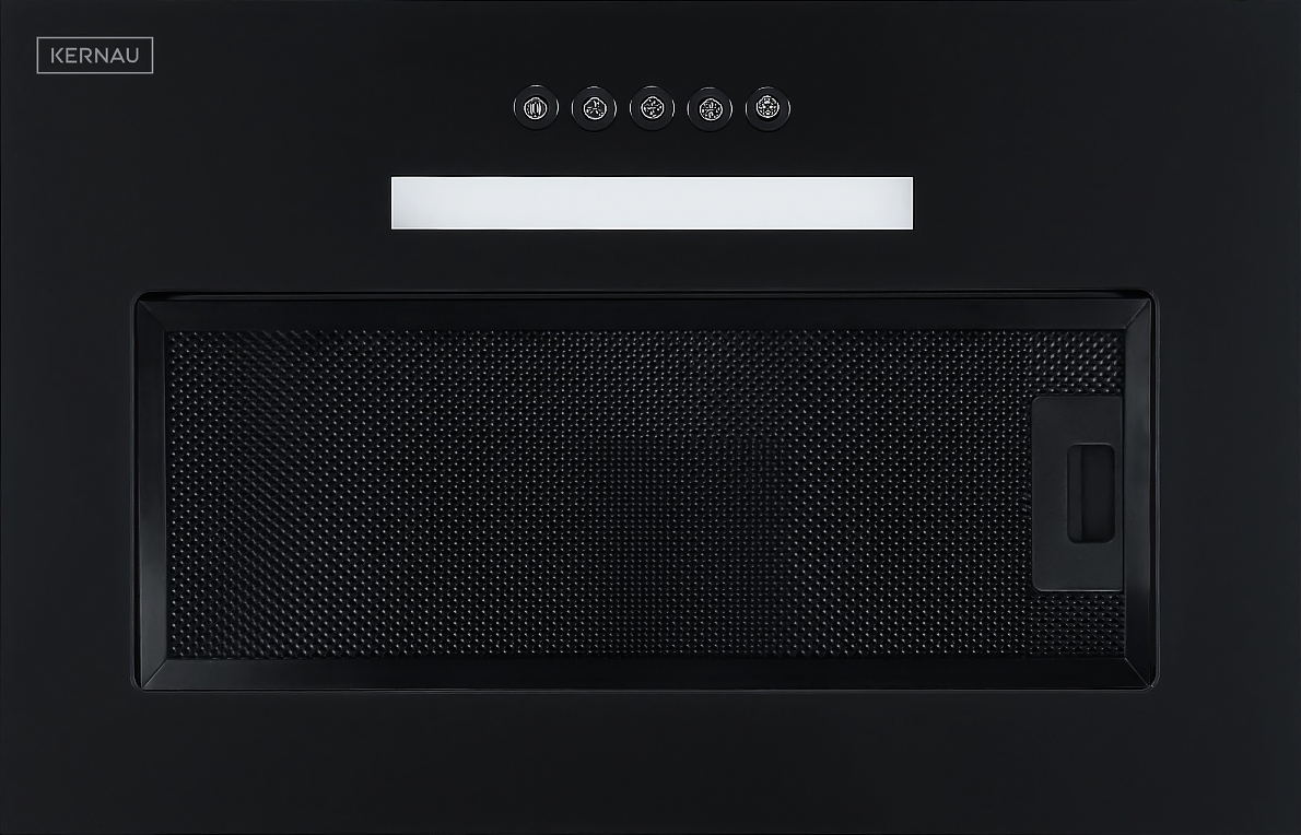 Okap Kernau KBH0345B Glass Czarne szkło Wkład zabudowa Wyciąg/Pochłaniacz