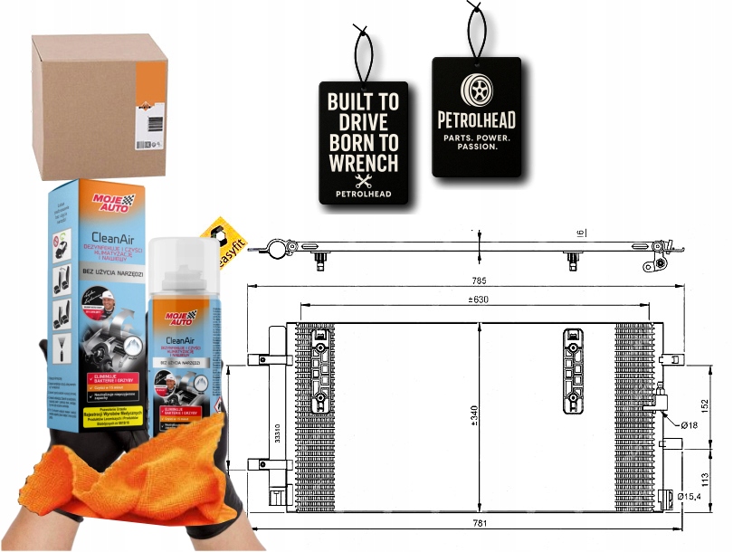 Kondenzátor Klimatizace Vw A4 A5 Q5 07- Nrf #Petrolhead Pro+ Kit9