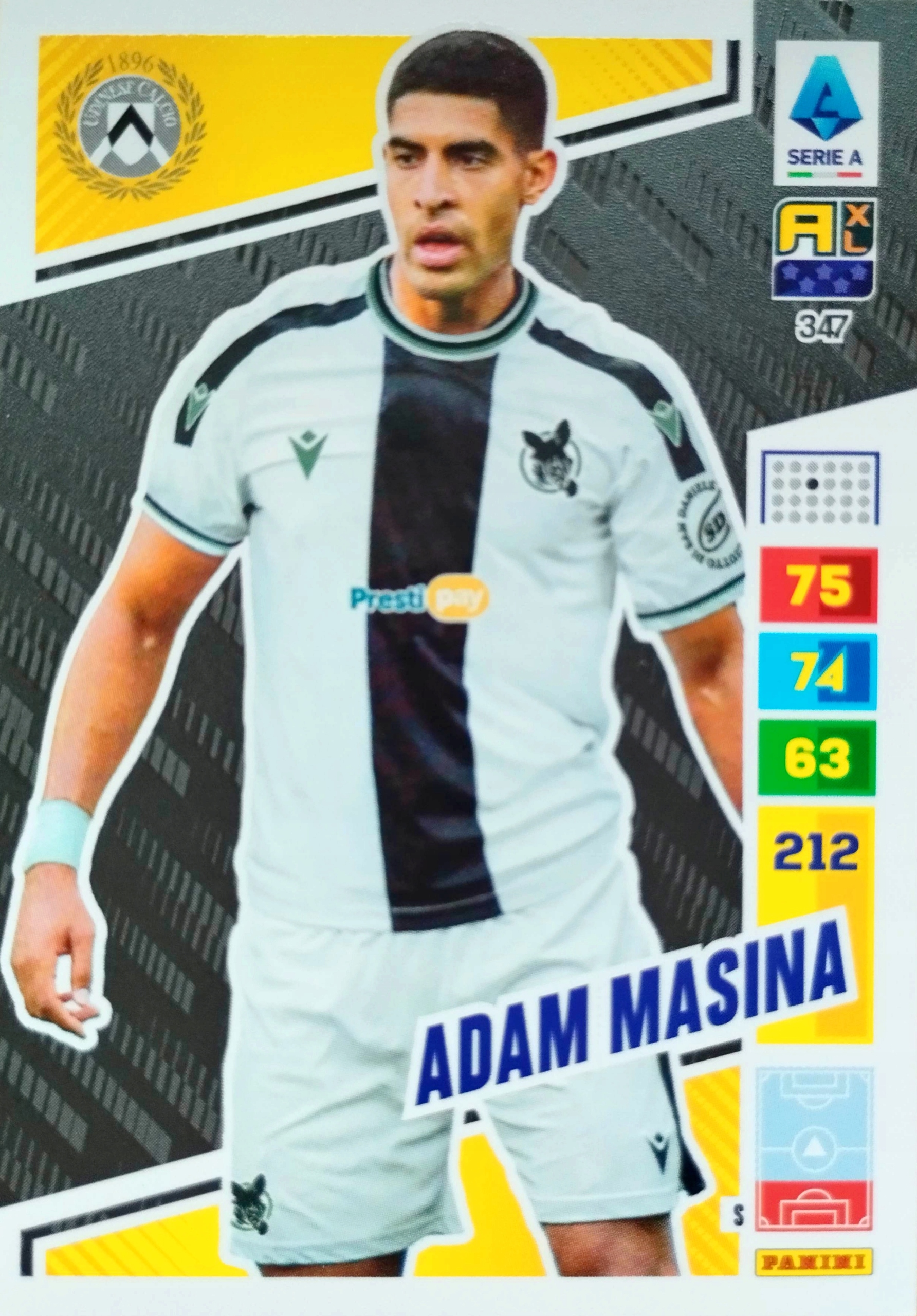 Panini Calciatori Liga Włoska 2023 2024 347 Adam Masina Udinese