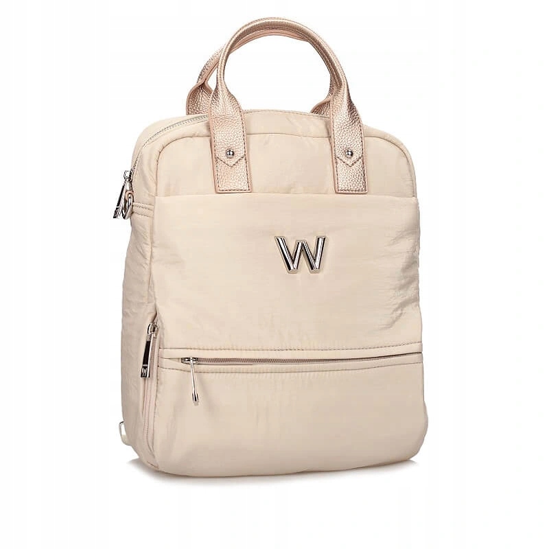 Batoh Wonders WB-52006 Combinacion Beige Fog béžový na zip