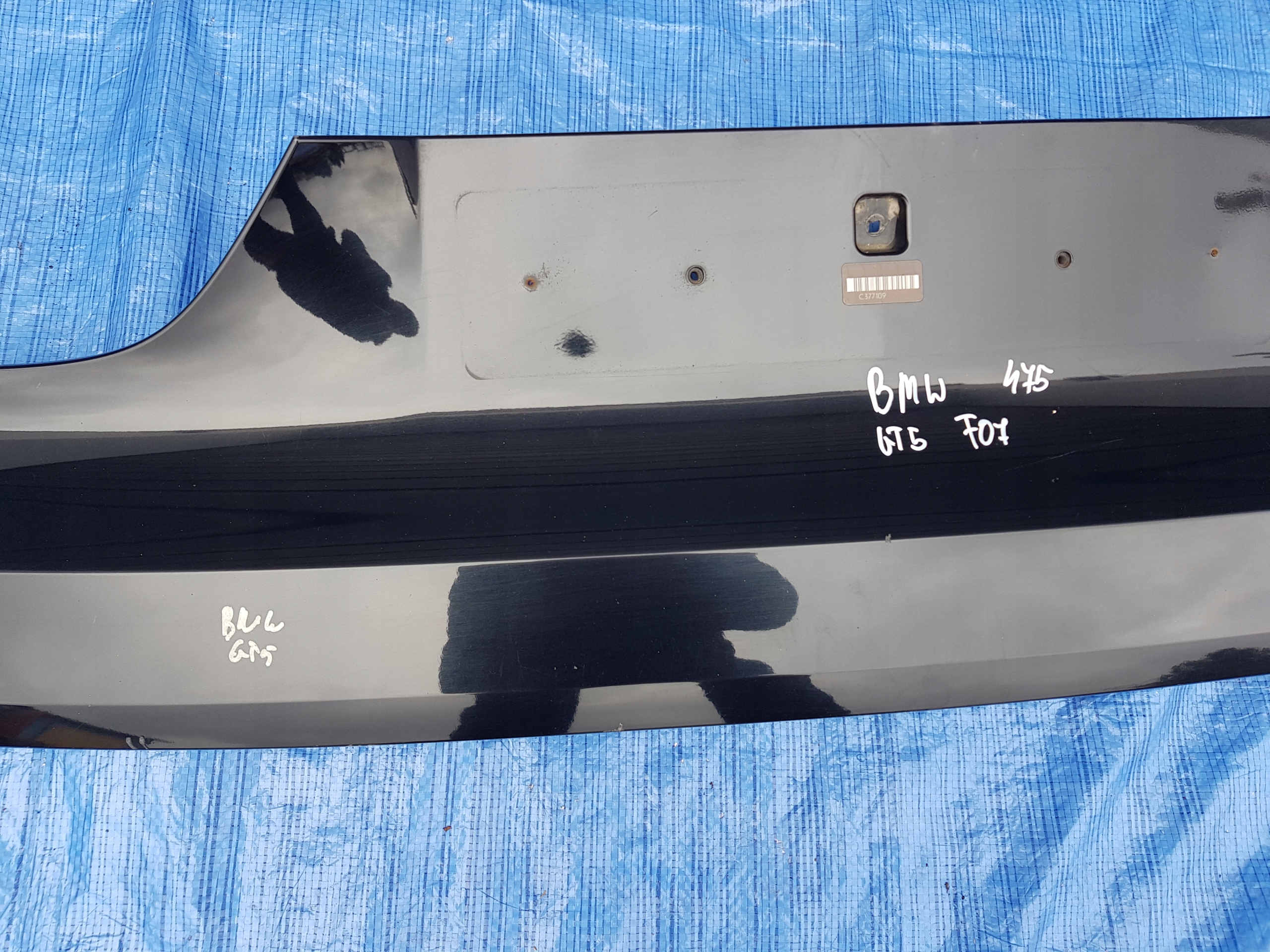 trunk door BMW 5 GT F07 BLACKSAPPHIRE 475 moulding cap