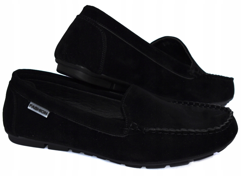 HAVER Nowe Czarne Mokasyny Wizytowe (36-37-38-39-41) - 40 Kolor czarny