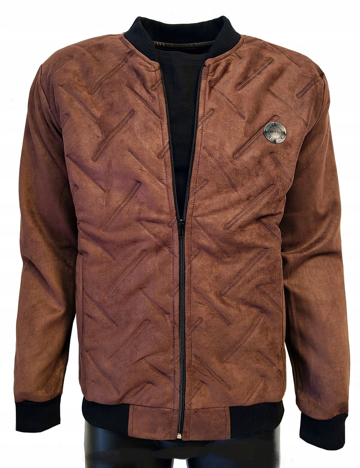 Přechodová bunda na zip sportovní mikina hnědá XXL