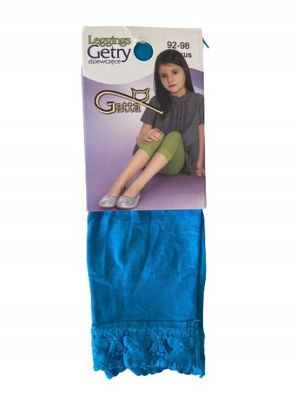 

Legginsy z koronką getry Gatta #92-98 turkus