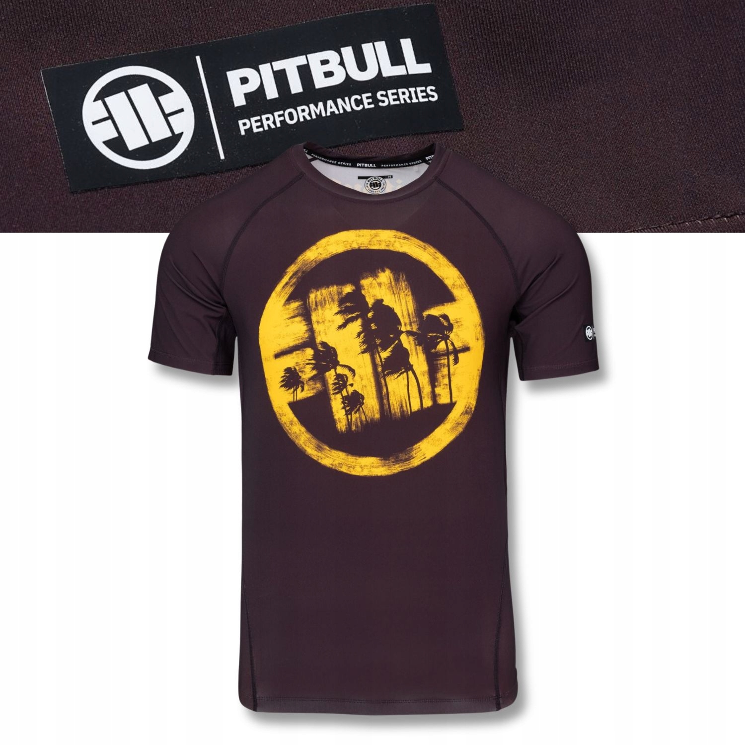 Pánský krátký Rashguard Pitbull – technické tréninkové tričko Logo Palms