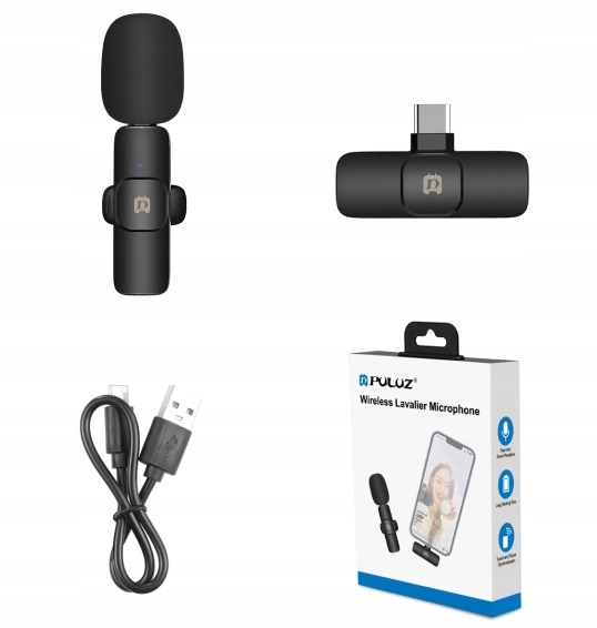 Bezprzewodowy Mikrofon Krawatowy na USB C PULUZ PU3082B Marka Puluz