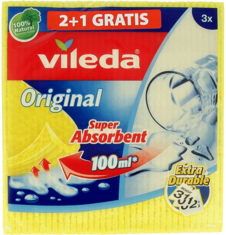 

Ścierka Vileda Orginal Pucerka Gąbkowa 3 Sztuki