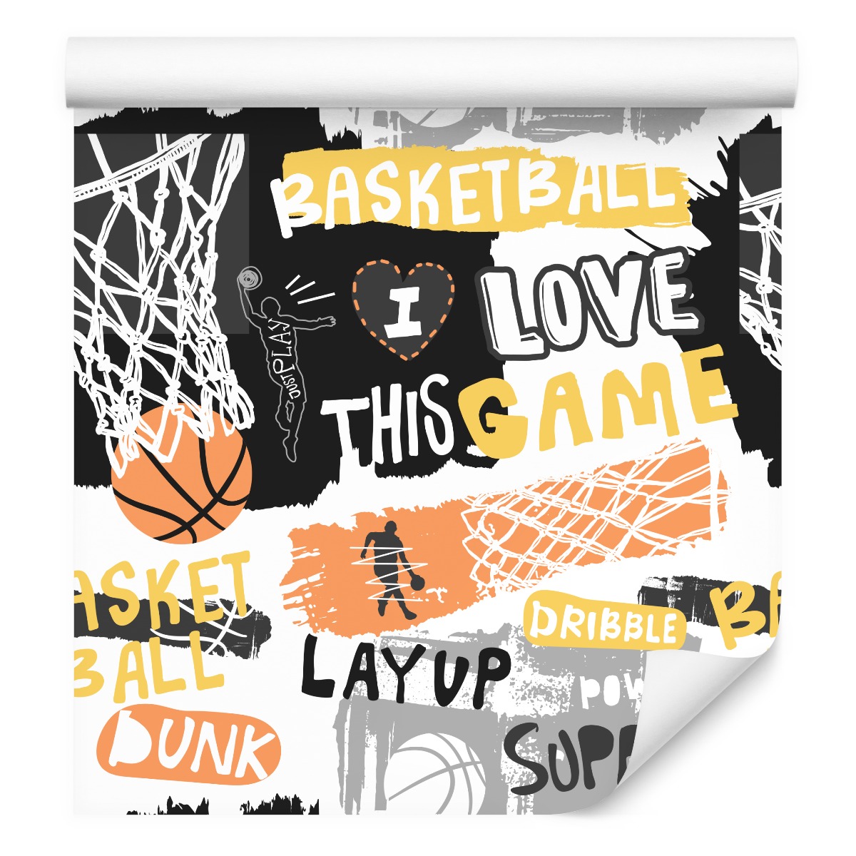 Tapeta Graffiti Míč Basketbal Sport pro děti