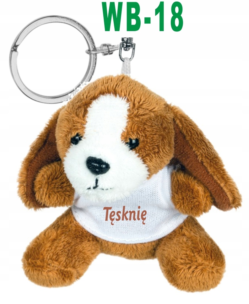 

Breloczek na Walentynki Pies Piesek Tęsknię Wzory