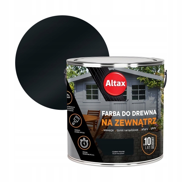 Altax Barva Na Dřevo 2,5L Černý Lesk