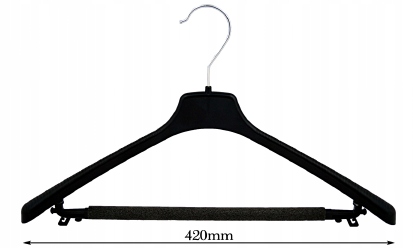 Věšák na oblečení příčka plast 42 cm/50 Ks W-25
