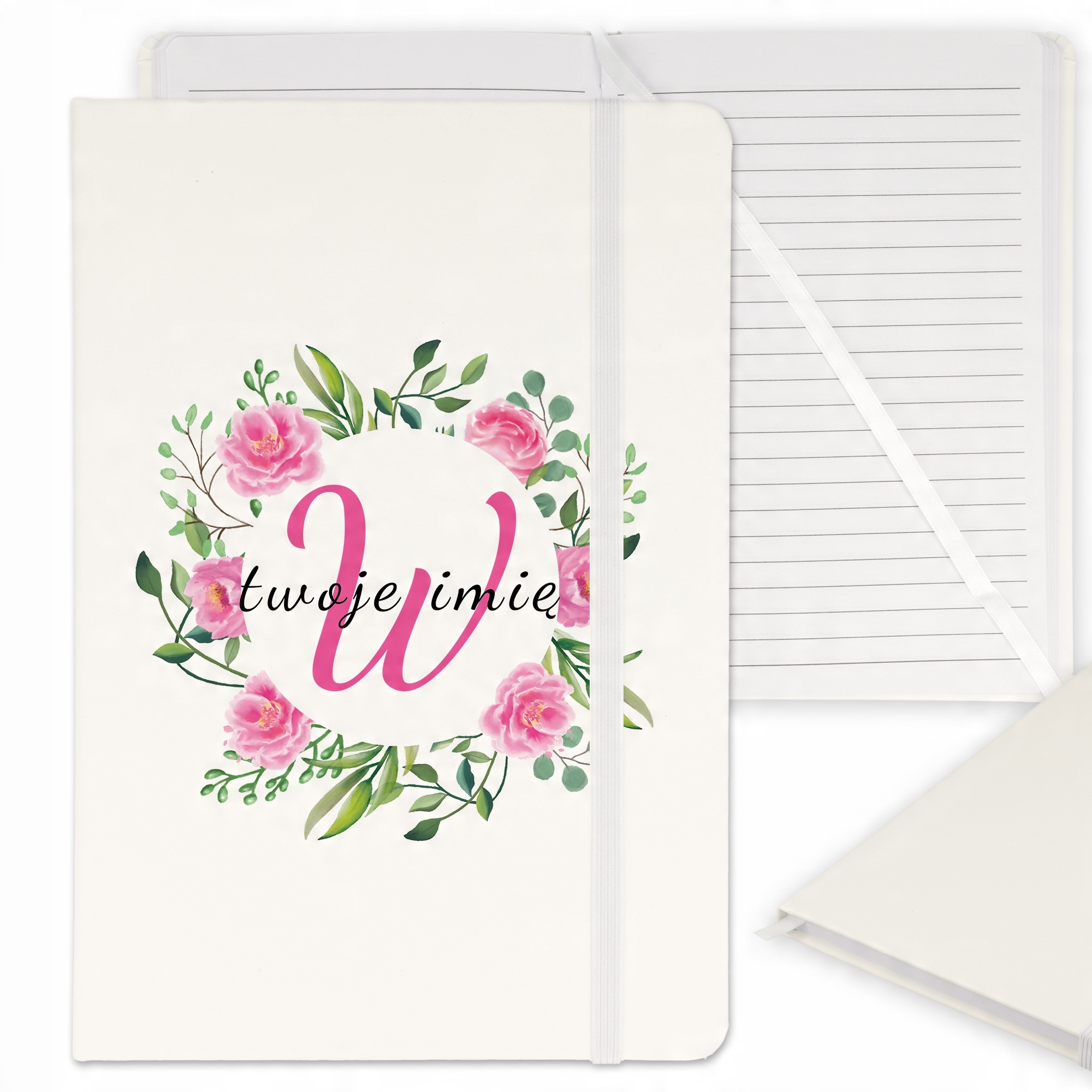 

Notes Z Gumką Planer Notatnik Monogram Twoje Imię