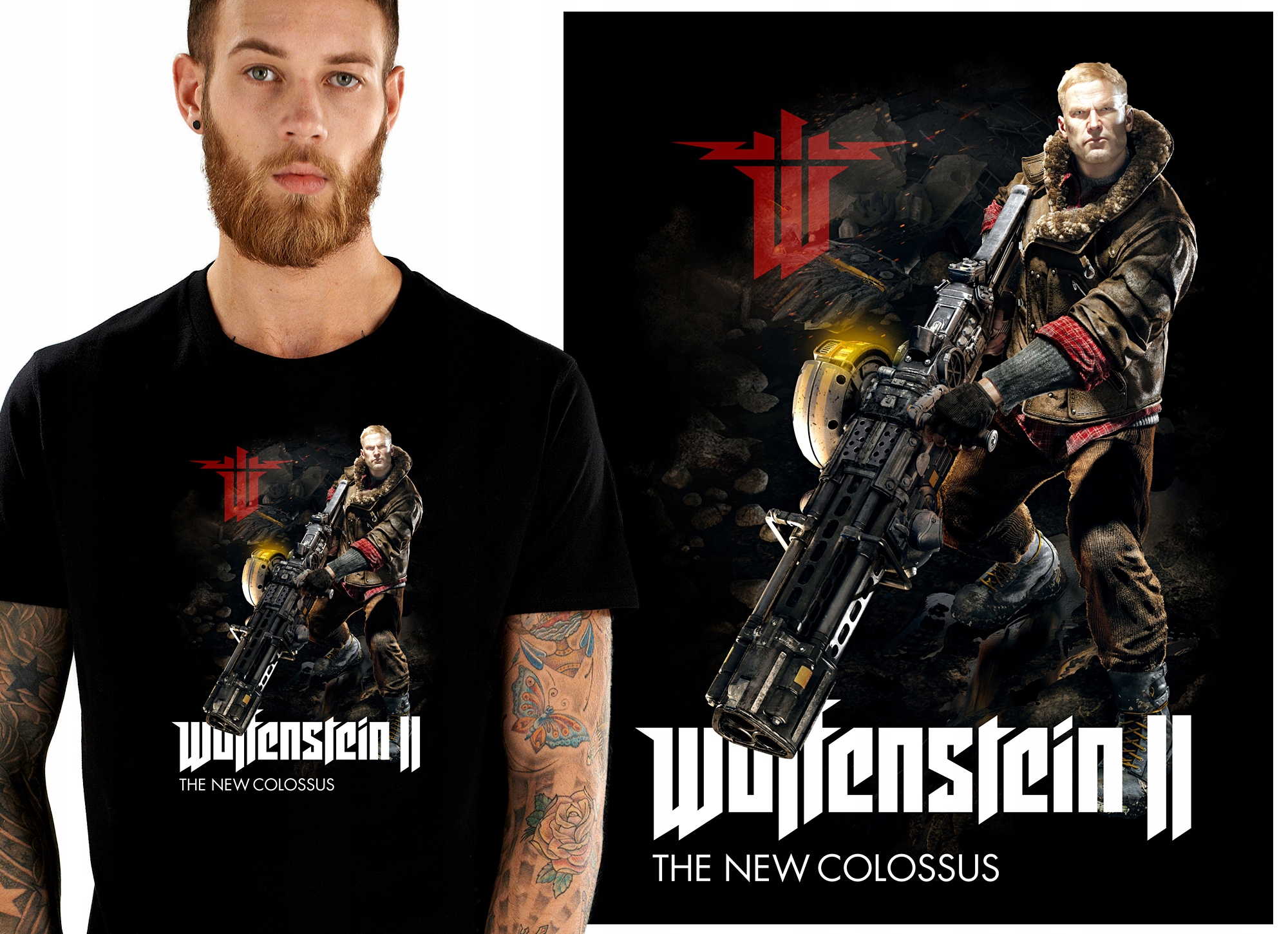 

Wolfenstein New Colossus Koszulka Męska XXL