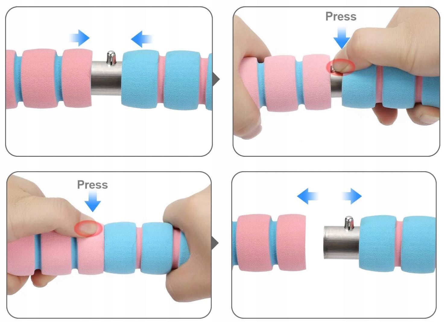 HULA HOOP FITNESS ODCHUDZAJĄCE KOŁO SKŁADANE MASAŻ Marka Meridian