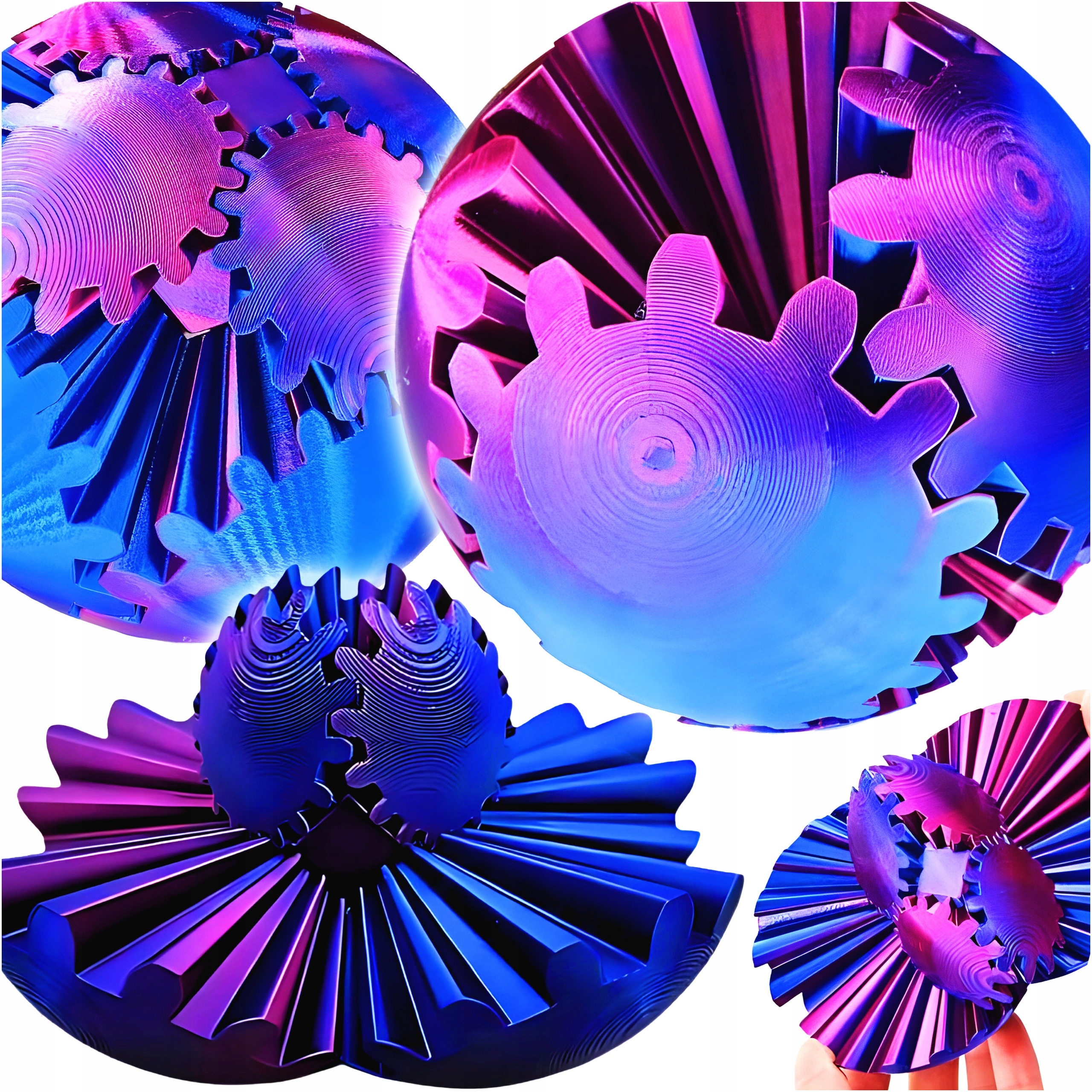 MÁGIKUS GÖMB TÁVTARTÓVAL Színes 3D labda Stresszoldó Fidget