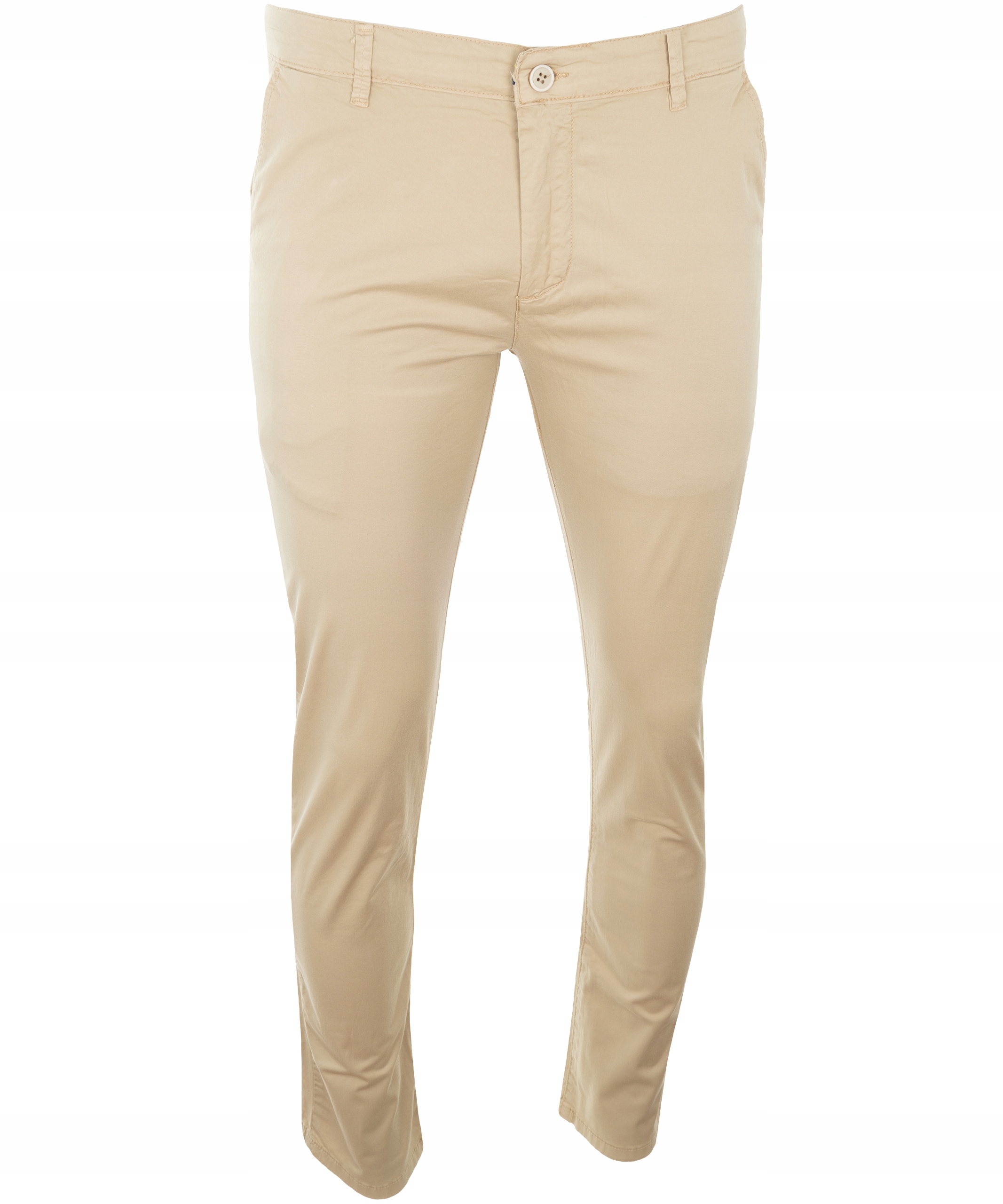 SPODNIE MĘSKIE WYGODNE BEŻOWE SPODNIE LETNIE - CHINOSY z ELASTANEM W44(28 Fason chinos