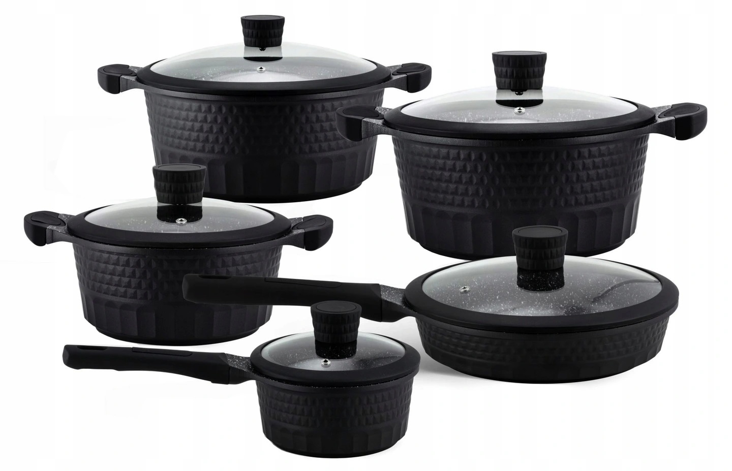 

Zestaw Garnków Garnki Marmurowe Granit Patelnia 86