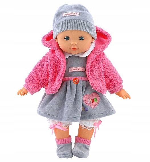 BABY lalka BOBAS BORN zamyka OCZY mówi ŚPIEWA nr31 Kolor czerwony