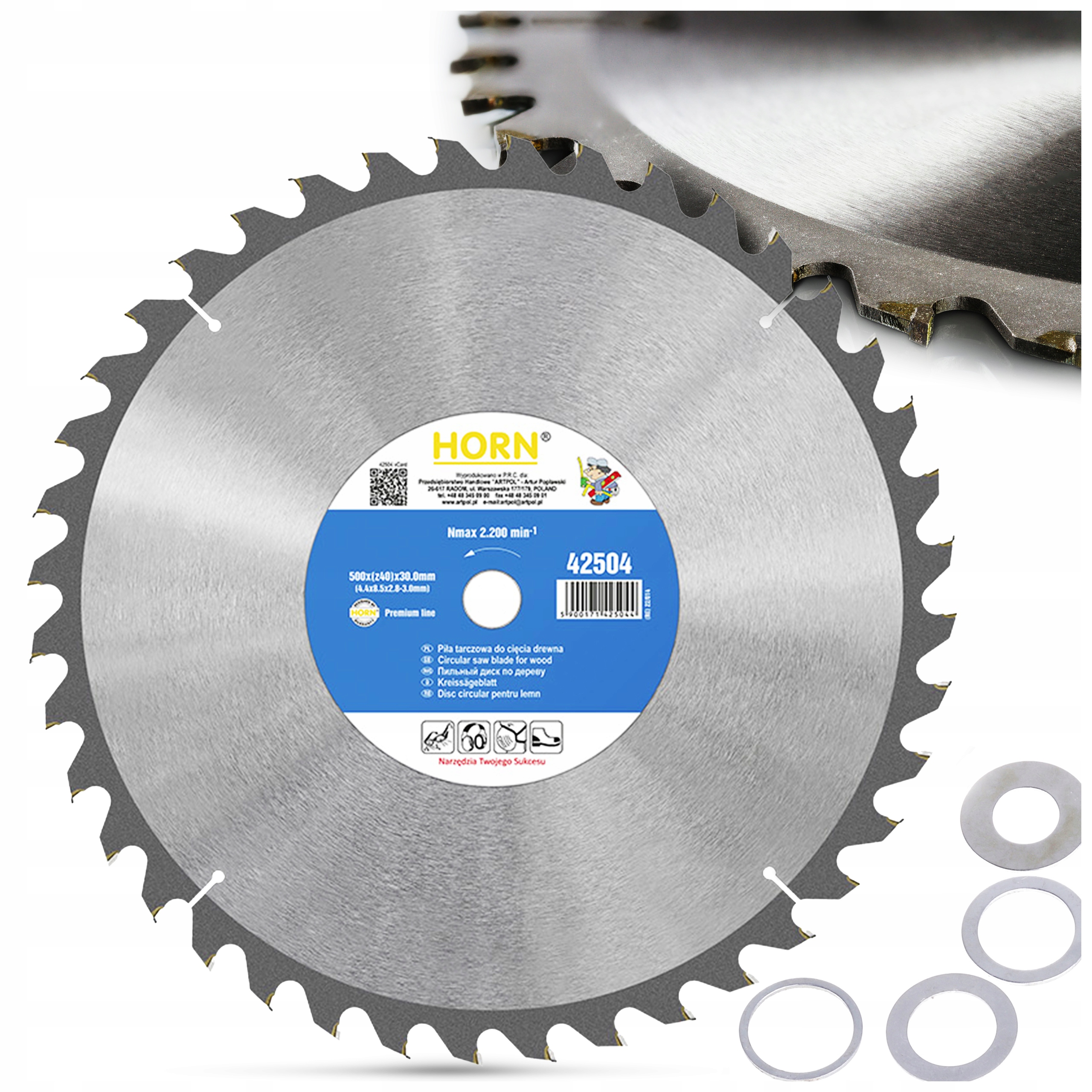 Tarcza Do Drewna 500x30 mm 40 zebow Piła Tarczowa Do Krajezgi Cięcia Drzewa