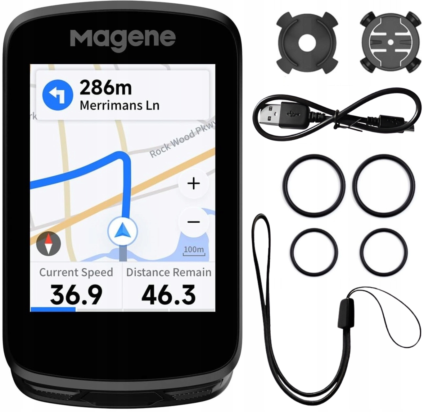 Cyklopočítač pre bicykel s GPS a Bluetooth ANT+ MAGENE C606