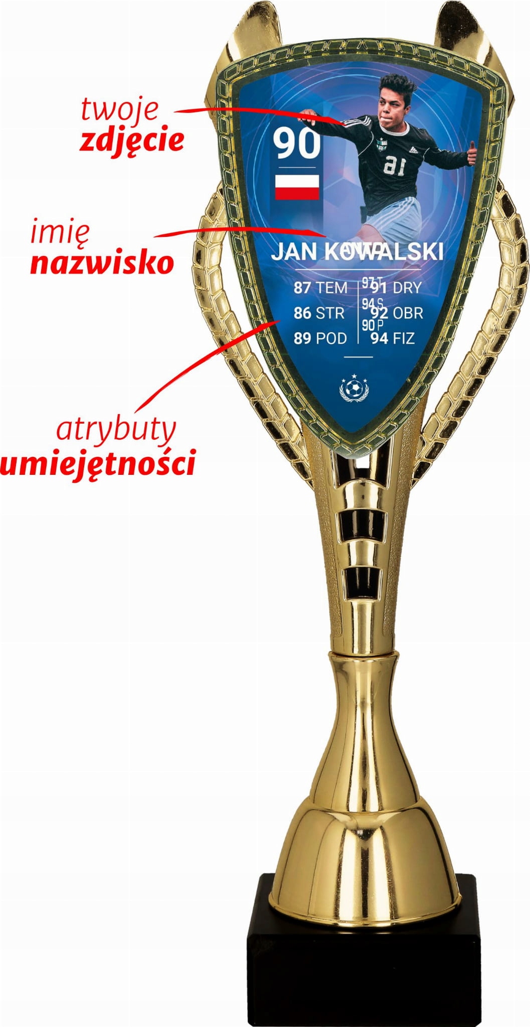 Pohár Simply Karta závodníka Fifa 40 cm foto s popisem