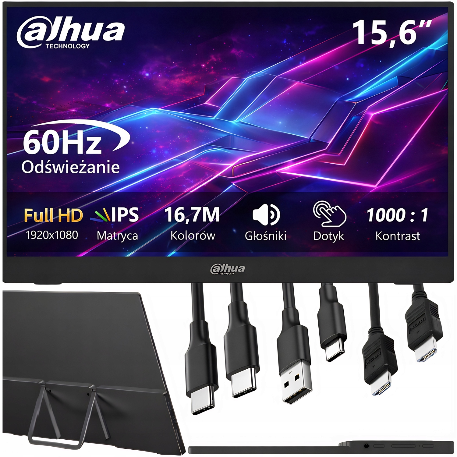 Přenosný monitor Dahua 15,6 palců Full Hd Ips 60 Hz Usb C reproduktory