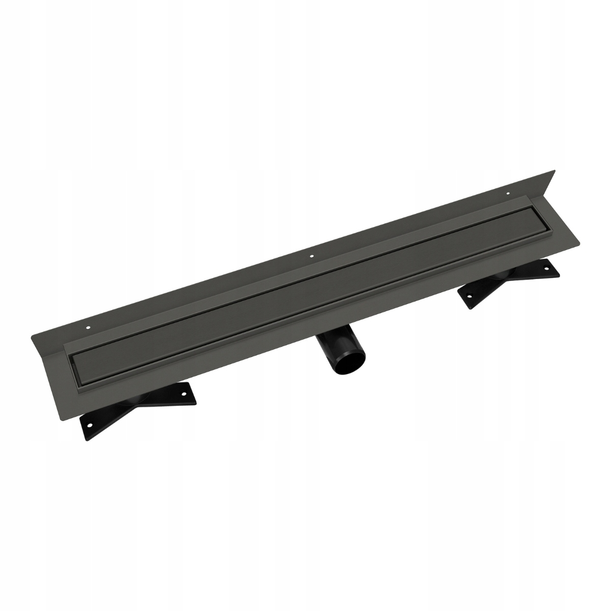 Grafitový lineární odtok Vogi Premium Duo 100 cm, nízký sifon Pvd