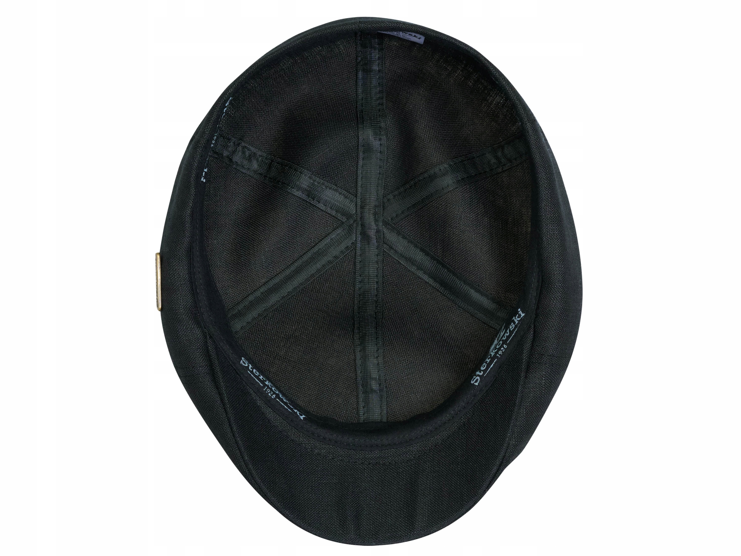 LETNIA CZAPKA Z LNU KASZKIET Z DASZKIEM DUCKBILL CZARNY MĘSKI DAMSKI 59 CM Model Rusty