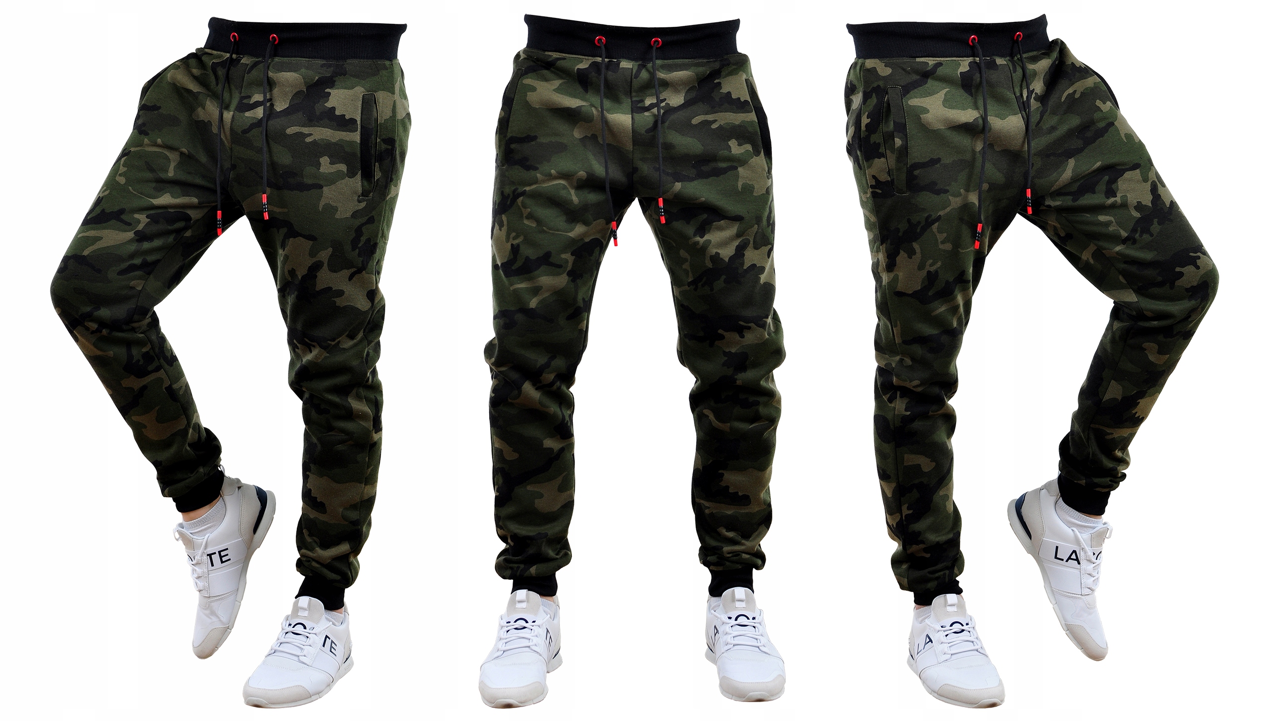 KZ15 r. XXL MĘSKIE SPODNIE DRESOWE JOGGERY GŁADKIE Wzór dominujący bez wzoru